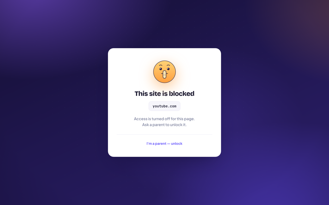 The blocked screen